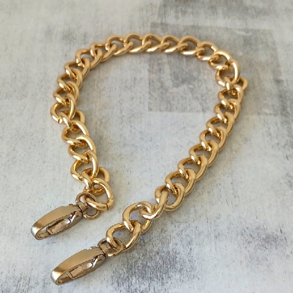 Clip-on Gold Color Replacement Metal Chain Handle Bag Strap /Accent  21in long K